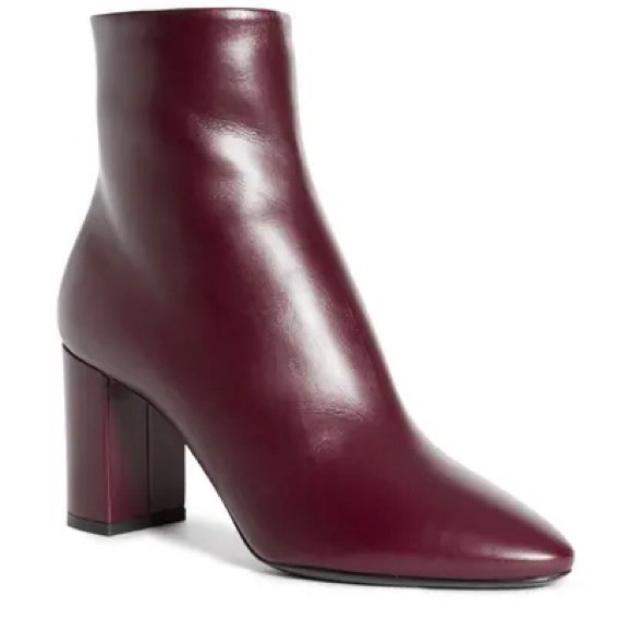 🤎💜 Saint Laurent 💜🤎 DARK VIOLET Vertigo STELLA Lou Ankle Zipper Boots sz 35! - Picture 1 of 16